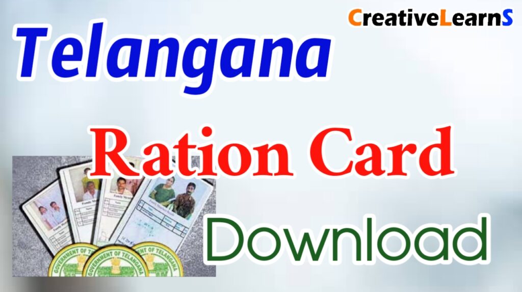 Telangana Ration Card Download - CREATIVE LEARNS