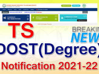 TS Dost(Degree) Notification