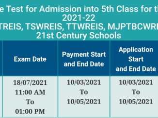 TGCET 5TH Hallticket