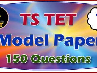 TS TET Model paper 1