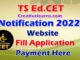 TS Edcet Notification 2022