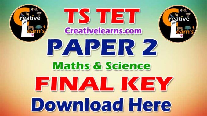 TS TET Final Key Paper 2