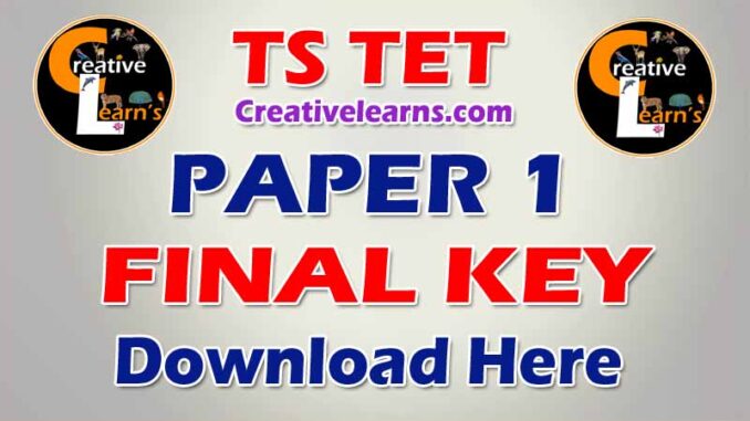 TS TET Final Key Paper