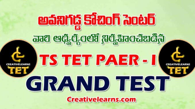 TS TET PAPER 1 GRAND TEST - 4