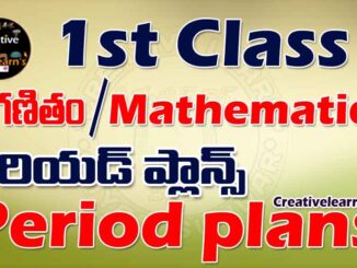 1st class Mathematics Period plans