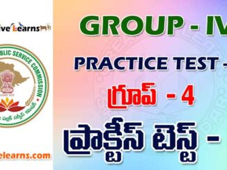 GROUP – IV PRACTICE TEST - 2