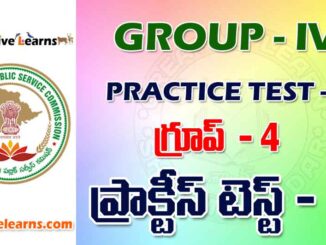 GROUP – IV PRACTICE TEST - 4