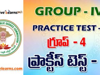 GROUP – IV PRACTICE TEST - 5