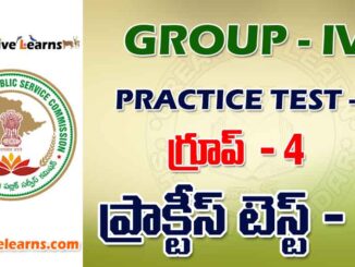 GROUP – IV PRACTICE TEST - 6