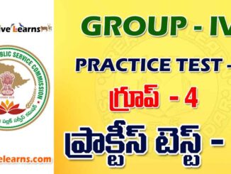 GROUP – IV PRACTICE TEST - 7