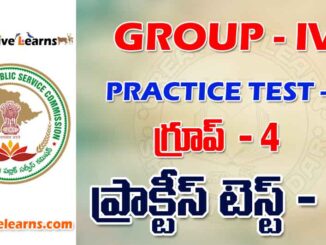 GROUP – IV PRACTICE TEST - 8