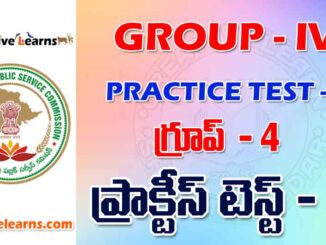 GROUP – IV PRACTICE TEST - 9