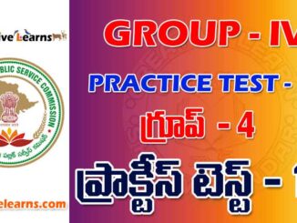 GROUP – IV PRACTICE TEST - 10