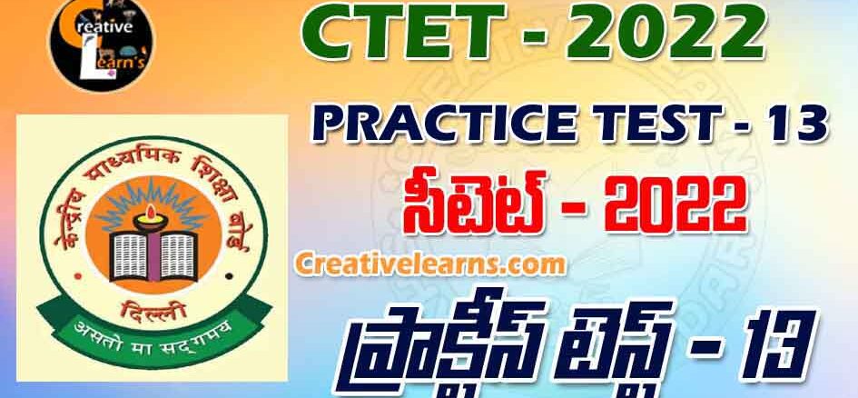 CTET PRACTICE TEST - 13