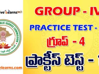 GROUP – IV PRACTICE TEST - 16