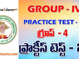 GROUP – IV PRACTICE TEST - 20