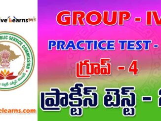 GROUP – IV PRACTICE TEST - 22