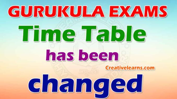 Gurukul Exam Time Table has been changed